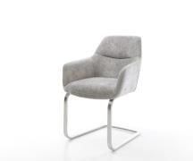 Freischwinger Pejo-Flex Chenille Silbergrau Freischwinger flach Edelst...