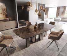 Esstisch Edge Boot 240x120 Keramik Laminam® Emperador Extra Lucidato D...