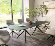 Esstisch Edge 300x100 Keramik Laminam®Nero Greco Anthrazit Estelar run...