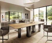 Esstisch Edge 300x100 Keramik Laminam® Sabbia Eichefarbig Pilier Edels...
