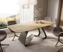 Esstisch Edge Boot 200x100 Keramik Laminam® Sabbia Eichefarbig W-Geste...