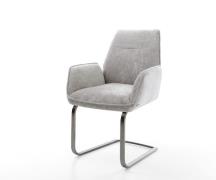 Freischwinger Zoa-Flex Chenille Silbergrau Freischwinger flach Graphit...