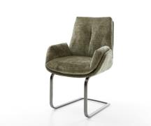 Freischwinger Clea-Flex Chenille Olive Freischwinger flach Graphit