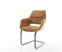 Freischwinger Yago-Flex mit Armlehnen Chenille Rost Freischwinger flac...