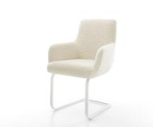 Freischwinger Heira-Flex mit Armlehnen Teddystoff Beige Freischwinger ...