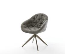 Drehstuhl Gaio-Flex Bouclé Soft Schlamm Kreuzgestell breit Effektfinis...