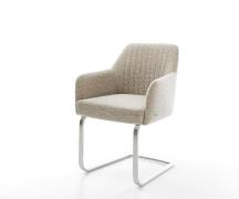 Freischwinger Greg-Flex Webstoff Soft Beige Freischwinger flach Edelst...