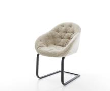 Freischwinger Gaio-Flex Webstoff Soft Beige Freischwinger flach Schwar...