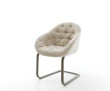 Freischwinger Gaio-Flex Webstoff Soft Beige Freischwinger flach Effekt...