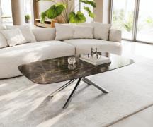 Couchtisch Edge Boot 140x80 cm Keramik Emperador Extra Lucidato Dunkel...