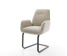 Freischwinger Zoa-Flex Webstoff Soft Beige Freischwinger flach Schwarz...