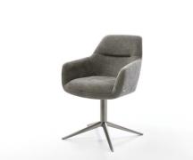 Drehstuhl Pejo-Flex Bouclé Soft Schlamm Fußkreuz Graphit 360° drehbar ...