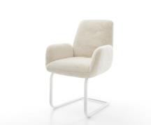 Freischwinger Zoa-Flex Plüsch Creme-Weiß Freischwinger flach Weiß Tasc...