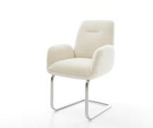 Freischwinger Zoa-Flex Teddystoff Beige Freischwinger flach Edelstahl ...