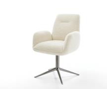 Drehstuhl Zoa-Flex Teddystoff Beige Fußkreuz Graphit 360° drehbar Wipp...