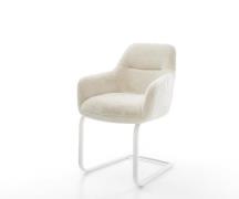 Freischwinger Pejo-Flex Plüsch Creme-Weiß Freischwinger flach Weiß Tas...