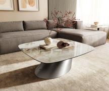 Couchtisch Edge Boot 90x90 cm Keramik Minas Melange Conis Edelstahl ge...