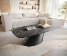 Couchtisch Edge Boot 120x70 cm Keramik Laminam® Noir Desir Braun Conis...