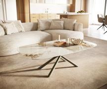 Couchtisch Edge Boot 140x80 cm Keramik Minas Melange Sarity Metall Eff...