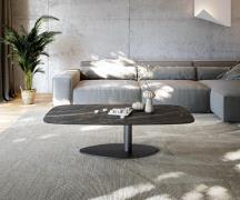 Couchtisch Edge Boot 140x80 cm Keramik Laminam® Noir Desir Braun Viban...