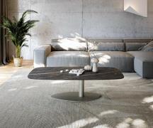 Couchtisch Edge Boot 140x80 cm Keramik Laminam® Noir Desir Braun Viban...