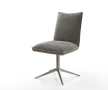 Drehstuhl Lelio-Flex Bouclé Soft Schlamm Fußkreuz Graphit 360° drehbar...