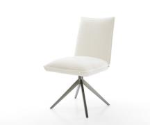 Drehstuhl Lelio-Flex Bouclé Soft Beige Kreuzgestell breit Graphit 360°...