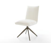 Drehstuhl Lelio-Flex Bouclé Soft Beige Kreuzgestell breit Effektfinish...