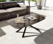 Couchtisch Edge Boot 120x70 cm Keramik Laminam® Emperador Extra Lucida...