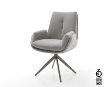 Drehstuhl Clea-Flex Strukturstoff Soft Grau Kreuzgestell breit Effektf...