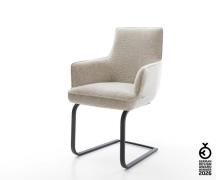 Freischwinger Heira-Flex mit Armlehnen Webstoff Soft Beige Freischwing...