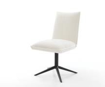 Drehstuhl Lelio-Flex Bouclé Soft Beige Fußkreuz Schwarz 360° drehbar W...