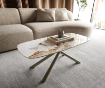 Couchtisch Edge Boot 100x50 cm Keramik Minas Melange Sarity Metall Eff...