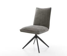 Drehstuhl Lelio-Flex Bouclé Soft Schlamm Kreuzgestell breit Schwarz 36...