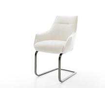 Freischwinger Alja-Flex mit Armlehnen Bouclé Soft Beige Freischwinger ...