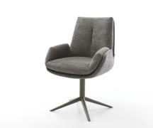 Drehstuhl Clea-Flex Bouclé Soft Schlamm Fußkreuz Effektfinish Titan 36...