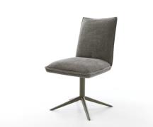 Drehstuhl Lelio-Flex Bouclé Soft Schlamm Fußkreuz Effektfinish Titan 3...