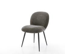 Esszimmerstuhl Nube-Flex Bouclé Soft Schlamm 4-Fuß konisch Schwarz Tas...