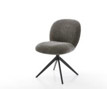 Drehstuhl Nube-Flex Bouclé Soft Schlamm Kreuzgestell breit Schwarz 360...