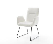 Esszimmerstuhl Vinja-Flex Bouclé Soft Beige Kufengestell Schwarz