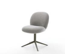 Drehstuhl Nube-Flex Strukturstoff Soft Grau Fußkreuz Effektfinish Tita...