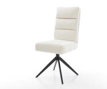 Drehstuhl Pela-Flex Bouclé Soft Beige Kreuzgestell breit Schwarz 360° ...