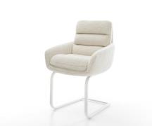 Freischwinger Abelia-Flex mit Armlehnen Teddystoff Beige Freischwinger...