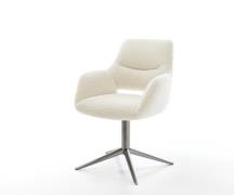 Drehstuhl Yago-Flex mit Armlehnen Teddystoff Beige Fußkreuz Graphit 36...