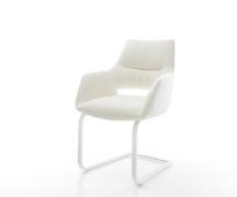 Freischwinger Yago-Flex mit Armlehnen Bouclé Soft Beige Freischwinger ...