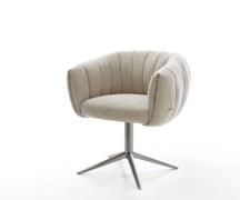 Drehstuhl Jada-Flex Webstoff Soft Beige Fußkreuz Graphit 360° drehbar ...