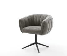 Drehstuhl Jada-Flex Bouclé Soft Schlamm Fußkreuz Schwarz 360° drehbar ...