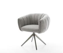 Drehstuhl Jada-Flex Strukturstoff Soft Grau Kreuzgestell breit Graphit...