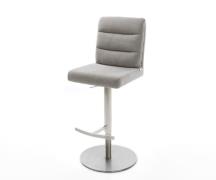 Barstuhl Pela-Flex Strukturstoff Soft Grau Drehfuß höhenverstellbar Ed...