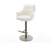 Barstuhl Alja-Flex Bouclé Soft Beige Drehfuß höhenverstellbar Metall T...